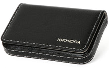 Load image into Gallery viewer, IOKHEIRA Black PU Leather Magnetic Closure Business Card Holder Business Card Case Wallets
