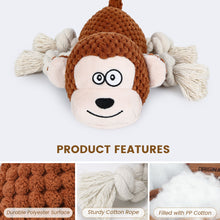 Load image into Gallery viewer, IOKHEIRA Dog Plush Toy for Large Chewers Dog Squeaky Toys Stuffed Animals Toys with Cotton Material and Crinkle Paper Soft Chewing Toys
