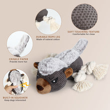 Load image into Gallery viewer, IPORLEER Dog Squeaky Toys, Dog Plush Toy for Large Breed, Cute Ratel Durable Stuffed Dog Toys with Crinkle Paper, Dog Chew Toys for Small, Middle &amp; Large Dogs
