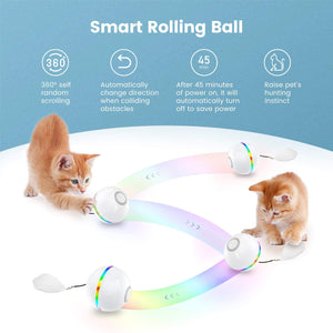 IOKHEIRA Cat Ball Interactive Cat Toys for Indoor Cats