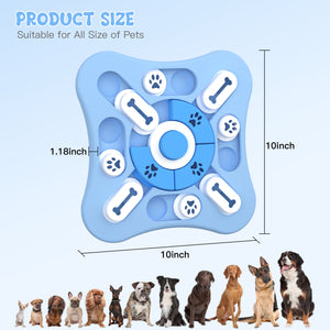 PUHOHUN Dog Puzzle Slow Feeder Toys, Dog Treat Dispenser with Squeaky and Non-Slip Design, Interactive Dog Toys for IQ Training & Mental Stimulating Puzzle Bowl