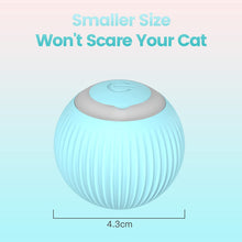 Load image into Gallery viewer, IOKHEIRA Cat Ball Interactive Cat Toys for Indoor Cats Wicked Ball Kitten Toys with Bell Feather Built-in Catnip, USB Rechargeable Automatic 360° Rotating Cat Toy balls with LED Light
