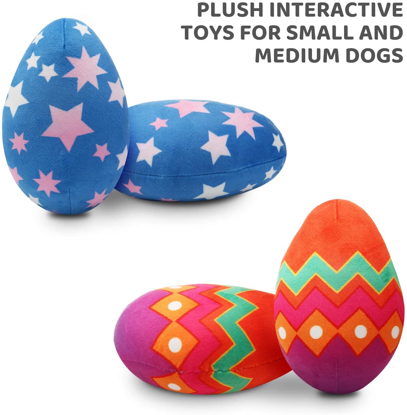 IOKHEIRA Dog Toys for Aggressive Chewers (Easter Eggs