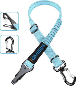 IOKHEIRA Dog Seat Belt, Updated 3-in-1 Multifunctional Pet Safety Belt