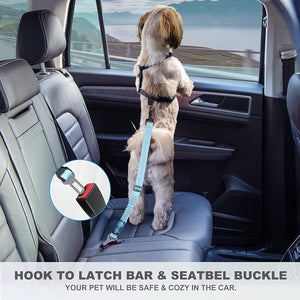  Dog Seat Belt 3-in-1 Car Harness for Dogs Adjustable