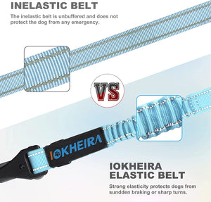 IOKHEIRA Dog Seat Belt, Updated 3-in-1 Multifunctional Pet Safety Belt